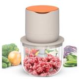 LVSENLIN Wireless Electric Food Processor 600ML Electric Food Chopper For Meat,Onions,vegetables,Garlic,Complementary Food, Meat Chopper Blender