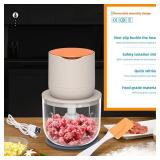 LVSENLIN Wireless Electric Food Processor 600ML Electric Food Chopper For Meat,Onions,vegetables,Garlic,Complementary Food, Meat Chopper Blender