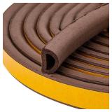 19.7Feet Rubber Weather Stripping Door Seal, Self-Adhesive Seals for Door Window Gap, Soundproofing, Insulation Strip, Door Sealers for Door Frame (Brown)