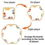 Grhonior Upgraded Version Interlocking Pegs and Jokers Board Game Wood,Multiplayer Portable Marbles and Jokers Game with Cards for Adults,2-8 Player Family Party Game 2 DAMAGED