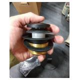 Black Bathtub Drain Conversion Kit Assembly with Single Hole Overflow Faceplate, Wellup All Metal Lift and Turn Tub Drain Twist Trim Kit with Universal Fine/Coarse Thread(Matte Black)