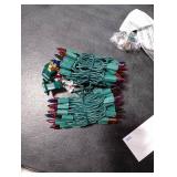 PREXTEX Christmas String Lights with Green Wire - 100 Count, 20 Ft Multicolored Christmas Tree Lights for Xmas Decorations Indoor and Outdoor - Incandescent String Light for Patios, Fences, Holidays