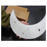 Vicila LED Moon Shaped Marquee Signs, Light Up Night Lights Battery Operated Crescent Moon Lamp for Bedroom, Christmas, Birthday Party Decor - White