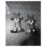 EZ2LIVE Ice Cleats crampons for Shoes and Boots, Ice Snow Grips for Winter Walking Traction, Anti-Slip Ice Traction Cleats with 10 Steel Studs Crampons Gripper Spikes for Shoes Men Women