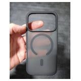 SUPFINE Magnetic for iPhone 17 Pro Case (Compatible with MagSafe)(Military Grade Drop Protection) Translucent Matte Shockproof with Anti-Fingerprint Phone Cover,Black