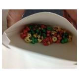 Blueweenly 100 Pcs Shiny Christmas Mini Duck Figures Colorful Christmas Duck Decor Micro Landscape Aquarium Garden Hide and Seek Decoration Charm for Party Gift(Gold, Red and Green)