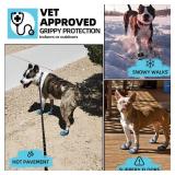 Dog Shoes for Large Dogs, Medium Dog Boots & Paw Protectors for Hardwood Floors, Outdoor Dog Booties for Hot Pavement Winter Snow Hiking, Waterproof Dog Shoes with Reflective Strips Size 7