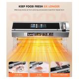 90KPa Portable Vacuum Sealer Machine for Food, One-Touch Open Lid, Detachable & Easy to Clean, Vertical Placement Saves Space, Powerful Suction for Freezer Bags & Food Storage