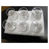 Pumtus 6 Pack Vintage Goblet Glasses, 8 OZ Embossed Floral Glass Cup, Clear Romantic Wine Glassware, Unique Pressed Pattern Stemware, Mixed Drink Glasses Set for Cocktail, Juice,Whiskey, Beer