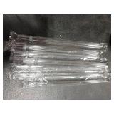 Tswofia 8 Pack plastic Snow Globe Tumbler, 16 Oz Double Wall Plastic Can with Lid and Straw, Plastic Mason Jar Mug for Snow Globe Glitter DIY Gift (Clear)