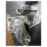 Mayrhyme Warm Gold Corner Window Curtain Rods with Aluminum End Cap Finials and Brackets,1 Inch Diameter Bay Window Curtain Rods,2 Sided 32-86 Inch Adjustable Drapery Rod