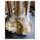 Blushtier 7 Pcs Black and Gold Cooking Utensils Set, Stainless Steel Kitchenware Gift with Hanging Shelf, Slotted Spoon, Slotted Spatula, Large, Soup Ladle, Spatula, Pasta Spoon, Easy to Clean