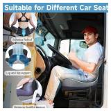 dunlips Memory Foam Seat Cushion for Truck Drivers, Office Chairs Ergonomic Seat Cushion for Back, Tailbone Sciatica Pain Relief, Pressure Relief Pad for Long Sitting, Car Seat Desk Chair Use (Gray)