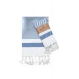 Ruvy Home Basics Turkish Hand Towels for Bathroom Set of 4 | 18x40, Cotton | Decorative Towel for Bathroom, Kitchen, Dishcloth, Tea, Yoga, Face, Gym - Navy