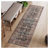 Dripex Washable Runner Rug 2x6 Non-Skid Kitchen Runner Vintage Kitchen Rug for Hallway Soft Low-Pile Carpet, Stain Resistant Kitchen Mat for Laundry Living Room Bathroom
