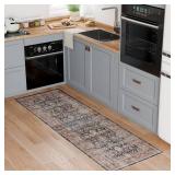 Dripex Washable Runner Rug 2x6 Non-Skid Kitchen Runner Vintage Kitchen Rug for Hallway Soft Low-Pile Carpet, Stain Resistant Kitchen Mat for Laundry Living Room Bathroom