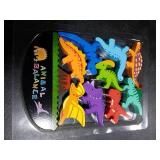 FFTROC Montessori Dinosaur Toys for 2 3 4 Year Old Boys - Wooden Stacking Dinosaur Toys for Kids 2-4 3-5, Toddler Balancing Block Sets