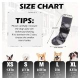 EXPAWLORER Dog Socks to Prevent Licking Paws,4 Pcs Double Sided Anti Slip Dog Booties for Winter,Dogs Boots & Paw Protectors for Small Medium Large Senior Dogs,British Style,Black XS