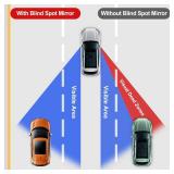 LivTee Blind Spot Mirror, 2 Round HD Glass Frameless Convex Rear View Mirrors Exterior Accessories with Wide Angle Adjustable Stick for Car SUV and Trucks, Pack of 1