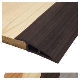 1/2 to 3/5 Height Threshold Ramp - Rubber Threshold, Floor Transition Strip, Door Strip, Wheelchair Ramp, Carpet to Tile Strip (Ebony Walnut, 40 inches)