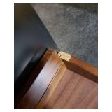 Desktop Black Glass Dry Erase Board with Wood Organizers for Small Office Supplies, Desk Whiteboard with Drawer for Home Office Cubicle HINGE BROKEN***