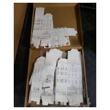 Reallnaive Multi Pcs Paper Christmas Cardboard House to Color for Crafts DIY Coloring Paper Christmas Village Paintable Gingerbread House Kit Cardboard White Village Winter Holiday Decor