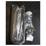 2 Pack 16 Inch Metal Industrial Handrail Grab Pipe Staircase Steps Indoor Exterior Outdoor Deck Hand Rail Safety Grab Bar (Matte Black) Handle for Stairs Bars Wall Elderly Grab Wall Mounted