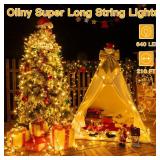 Ollny Christmas Lights, 210FT 640LED Color Changing Christmas Tree Lights with 11 Modes Remote Control, Outdoor Christmas Lights for Outside Indoor Patio Weddings Xmas Decorations