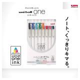 Uni Ball One, Gel Ink 0.38mm Ballpoint Pen, 7 Colors Set (UMNS388C)