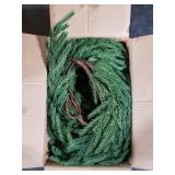 Fomlily Christmas Norfolk Pine Garland, 9ft Artificial Greenery Garlands Norfolk Pine Leaves Real Touch Christmas Garland for Holiday Mantle Fireplace Table Home Decor (Dark Green, 9FT)