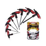 Lichamp T Handle Allen Wrench Set SAE, 8 Piece Heavy Duty Standard Long Tee Handle Allen Hex Key Set, 5/64-3/8 inch