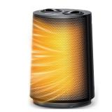 GiveBest Space Heater, 1500W Portable Heaters for Indoor Use, PTC Ceramic Heater with Heating and Fan Modes, Overheat & Tip-Over Protection, Ideal for Bedroom, Office & Desk Use, Black