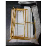 LAUCHUH 3 Tier Serving Stand Porcelain Serving Platter Tier Serving Trays with Collapsible Sturdier Rack, Serving Dishes and Platters for Thanksgiving, Christmas, Entertaining, Gold, 12 Inch