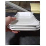 LAUCHUH 3 Tier Serving Stand Porcelain Serving Platter Tier Serving Trays with Collapsible Sturdier Rack, Serving Dishes and Platters for Thanksgiving, Christmas, Entertaining, Gold, 12 Inch