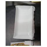 LAUCHUH 3 Tier Serving Stand Porcelain Serving Platter Tier Serving Trays with Collapsible Sturdier Rack, Serving Dishes and Platters for Thanksgiving, Christmas, Entertaining, Gold, 12 Inch