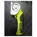 SnapFresh Cordless Electric Scissors, 4V Electric Mini Box Cutter, Carpet & Cardboard Cutter Tool with a Replacement Blade/Charger, Rotary Cutter for Cardboard Packages Leather Plastic Green