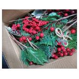 CCINEE Artificial Christmas Red Berry Picks  Assorted Pine Berries Branches Fake Holly Stems for Xmas Tree Decoration Crafts Garland Wreath Decor