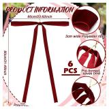 Janinka  Burgundy Large Velvet Christmas Swag Bow 31.5 x 23.6 inch Vintage Christmas Ornament Wine Red Rustic Velvet Staircase Wreath Bows Xmas Tree Topper Bows Large Bow for Outdoor