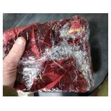 Janinka  Burgundy Large Velvet Christmas Swag Bow 31.5 x 23.6 inch Vintage Christmas Ornament Wine Red Rustic Velvet Staircase Wreath Bows Xmas Tree Topper Bows Large Bow for Outdoor