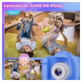 Tyseoome Kids Camera Toys Gifts Christmas Birthday Festival for Boys Age 3 4 5 6 7 8 9 10 Year Old Boy Toys HD Digital Video Toddler Camera with 32GB SD Card(Blue)