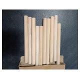 PATIKIL 1/2 x 6 Inch Dowel Rods Wood Sticks, 10 Pcs Unfinished Wooden Dowel Rods Round Dowels Hardwood Sticks for DIY Crafts and Home Decor