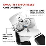 Can Opener Manual, MARSWELL Comfy Grip Can Opener Hand Held with Magnetic Lifter, Smooth Cutting Sharp Blade, Manual CanOpener for Seniors with Easy Turn Knob, Black
