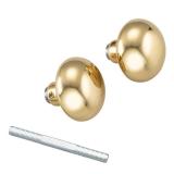HOME MASTER HARDWARE Brass Door Knobs Set with Spindle, 2-1/4 in Vintage Door Knob, Old Style Door Knob Replacement for Mortise Lock Interior Doors NO SET SCREWS