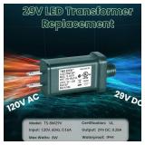 29V LED Power Supply, Christmas Tree Plug Adapter, IP44 Waterproof Class 2 Power Supply for Christmas String Light Inflatable Decorations(TS-8W29V)