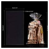 PH PandaHall BULK 6x3 inch Clear Plastic Bags, Top Open Plastic Bag Horizontal Candy Gift Bag Long Treat Bags Pretzel Bags for Small Homemade Arts Party Favor Bags Christmas Wedding