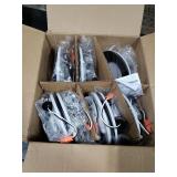 POWERASIA 12 Pack Black 5/6 Inch LED Can Lights with Night Light, 5CCT Retrofit Recessed Lighting Selectable 2700K-6000K Dimmable, 12W=75W, 1200LM Downlight with Metal Smooth Trim-ETL and Energy Star