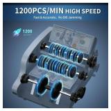 PONNOR Money Counter Machine with Value Count, UV/MG/IR/MT/DD Counterfeit Bill Detection, Dollar Euro Cash Counter with Count/Add/Batch/Auto Modes, External LCD Display