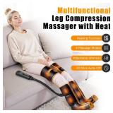 Leg Massager with Heat and Compression, Foot and Full Leg Massager for Circulation and Pain Relief, Sequential Compression Boots with 6 Modes, 6 Intensity, 3 Heat, Gifts for Mom, Dad, Athletes