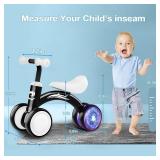 Colorful Lighting Baby Balance Bike Toys for 1 Year Old Boy Gifts, 10-36 Month Toddler Balance Bike, No Pedal 4 Silence Wheels&Soft Seat First Riding on Toys, One Year Old Boy Birthday Gifts.