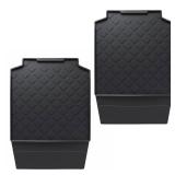 Premium Silicone Car Seat Protector for Child Car Seat - LATCH Compatible, Waterproof & Anti-Slip, Heat Resistant, No Imprints on Leather Seats, BPA-Free Universal Fit for Baby, Pets (Black, 2 Pack) -